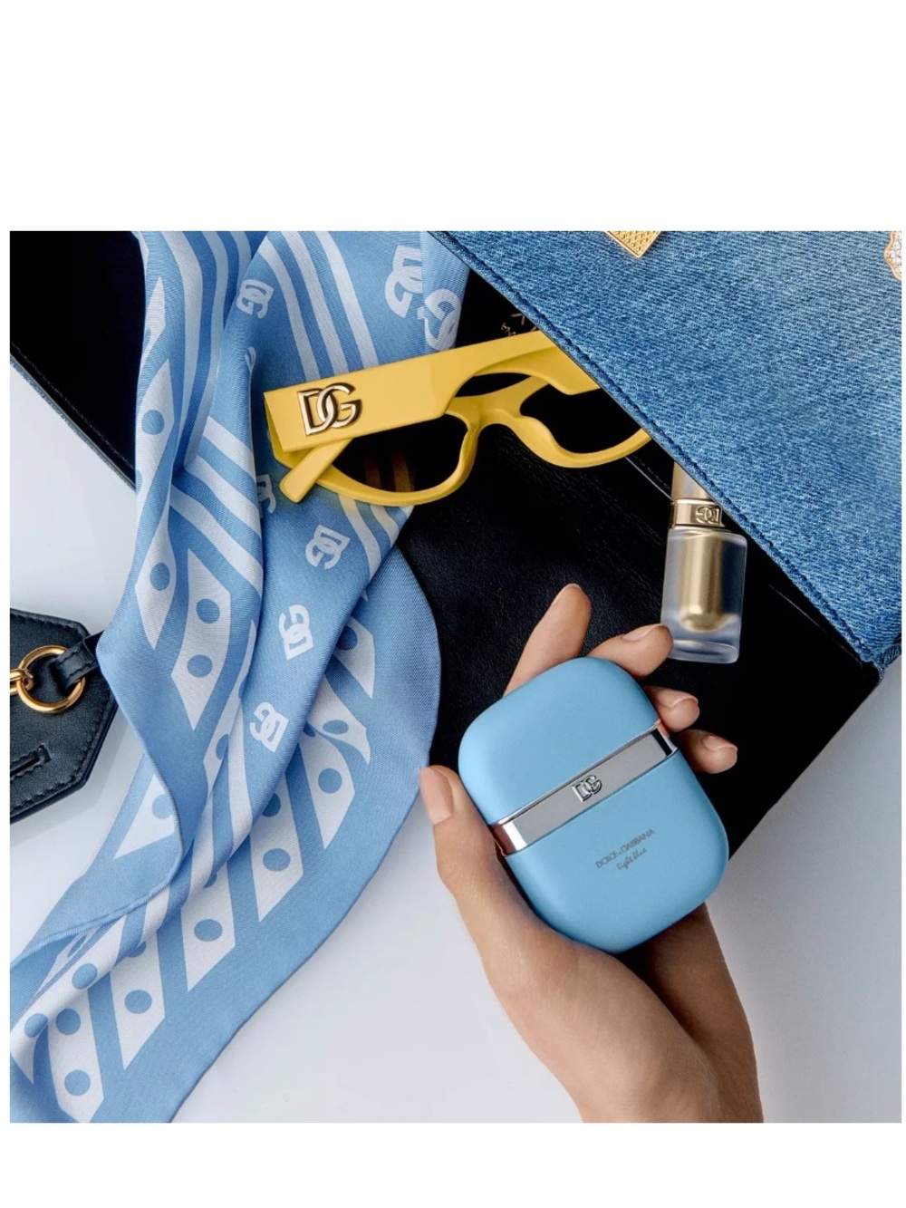New D&B Light Blue Alcohol Free Perfume Gel, Limited Edition Pouch&Cosmetic Bag - Picture 16 of 17
